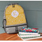 Trellis Large Backpack - Gray - On Desk