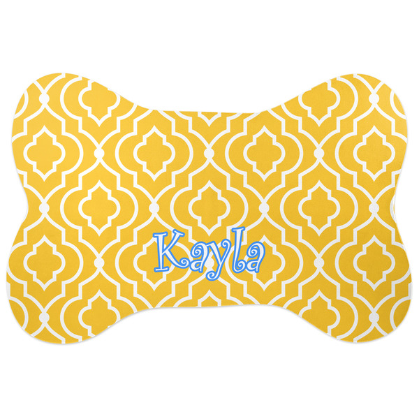 Custom Trellis Bone Shaped Dog Food Mat (Personalized)