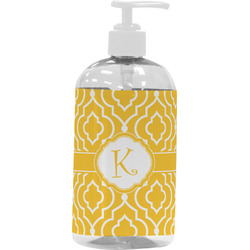 Trellis Plastic Soap / Lotion Dispenser (16 oz - Large - White) (Personalized)