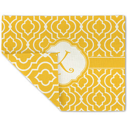 Trellis Double-Sided Linen Placemat - Single w/ Initial
