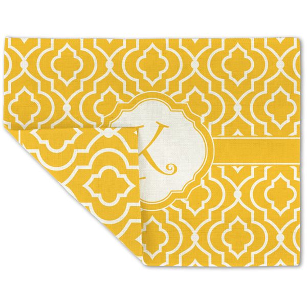 Custom Trellis Double-Sided Linen Placemat - Single w/ Initial