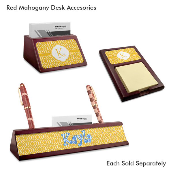 Trellis Mahogany Desk Accessories