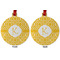 Trellis Metal Ball Ornament - Front and Back