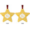 Trellis Metal Star Ornament - Front and Back
