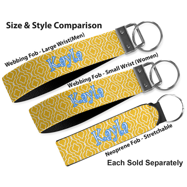 Trellis Multiple Key Ring comparison sizes