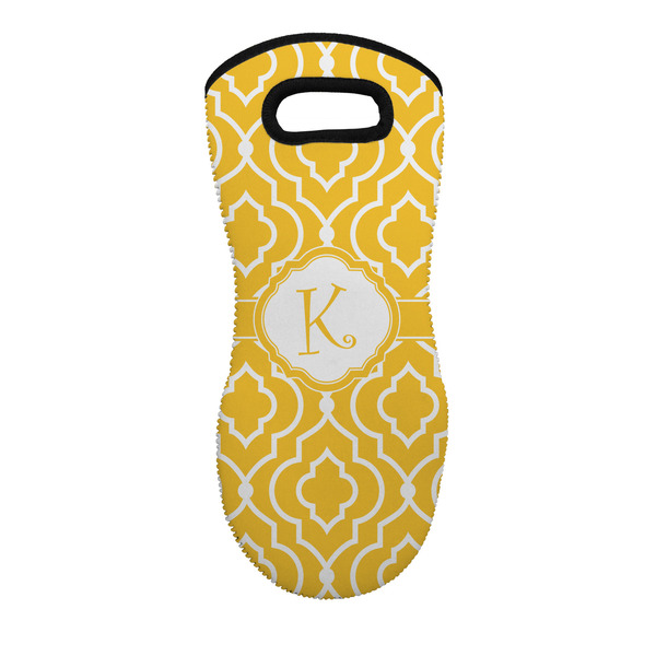 Custom Trellis Neoprene Oven Mitt w/ Initial