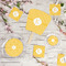 Trellis Party Supplies Combination Image - All items - Plates, Coasters, Fans