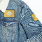 Trellis Patches Lifestyle Jean Jacket Detail