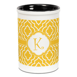 Trellis Ceramic Pencil Holders - Black