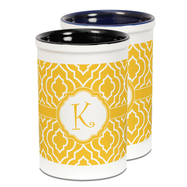 Custom Trellis Ceramic Pencil Holder - Large