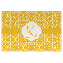 Trellis Laminated Placemat w/ Initial