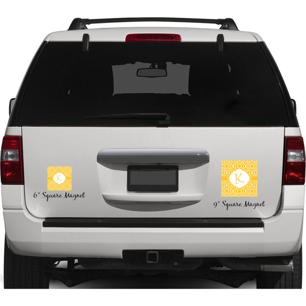 Trellis Personalized Square Car Magnets on Ford Explorer