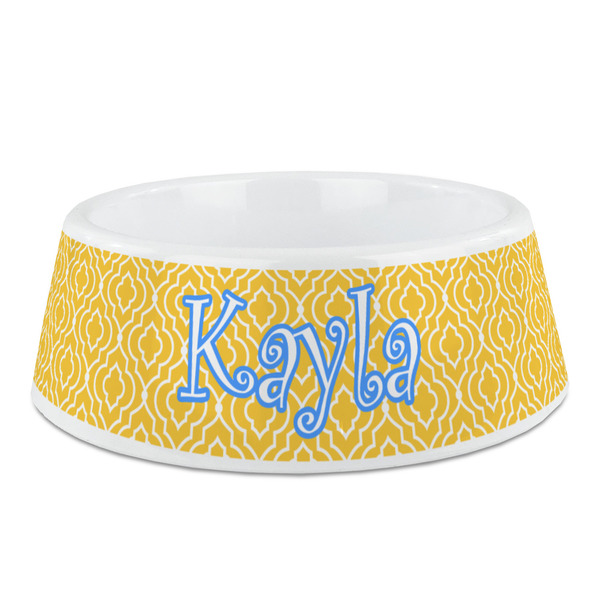 Custom Trellis Plastic Dog Bowl - Medium (Personalized)