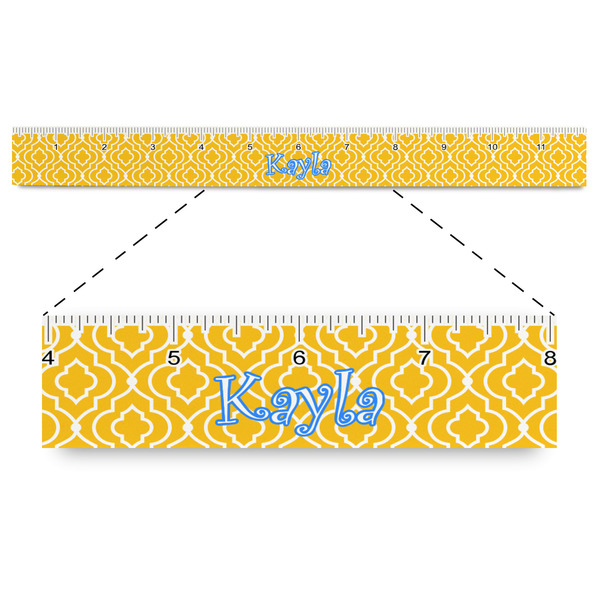 Custom Trellis Plastic Ruler - 12" (Personalized)