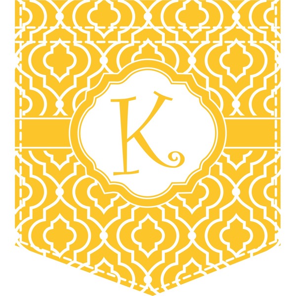 Custom Trellis Iron On Faux Pocket (Personalized)