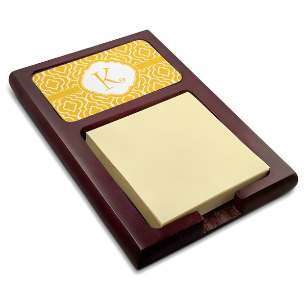 Custom Trellis Red Mahogany Sticky Note Holder (Personalized)