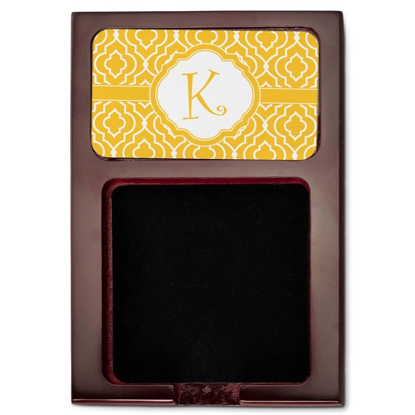 Trellis Red Mahogany Sticky Note Holder - Flat