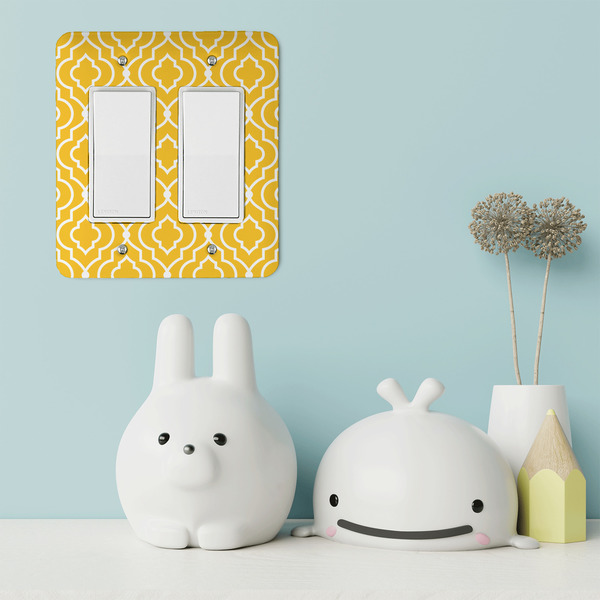 Trellis Rocker Light Switch Covers - Double - IN CONTEXT