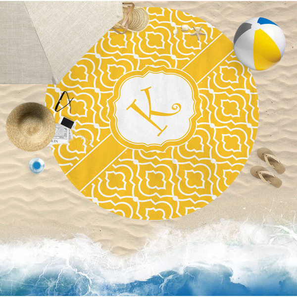 Trellis Round Beach Towel Lifestyle