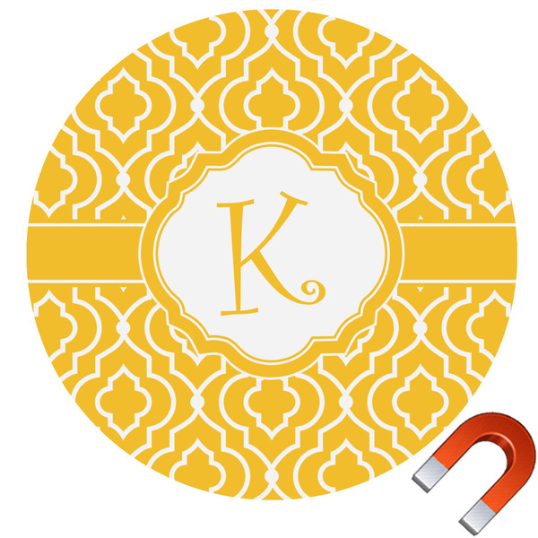 Custom Trellis Round Car Magnet - 10" (Personalized)