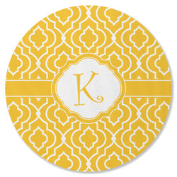 Trellis Round Rubber Backed Coaster (Personalized)