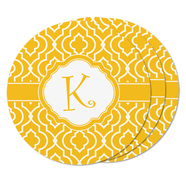 Trellis Round Fridge Magnet - THREE