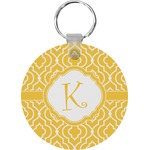 Trellis Round Plastic Keychain (Personalized)