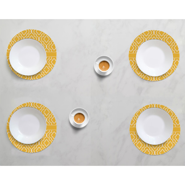 Trellis Round Linen Placemats - LIFESTYLE (set of 4)