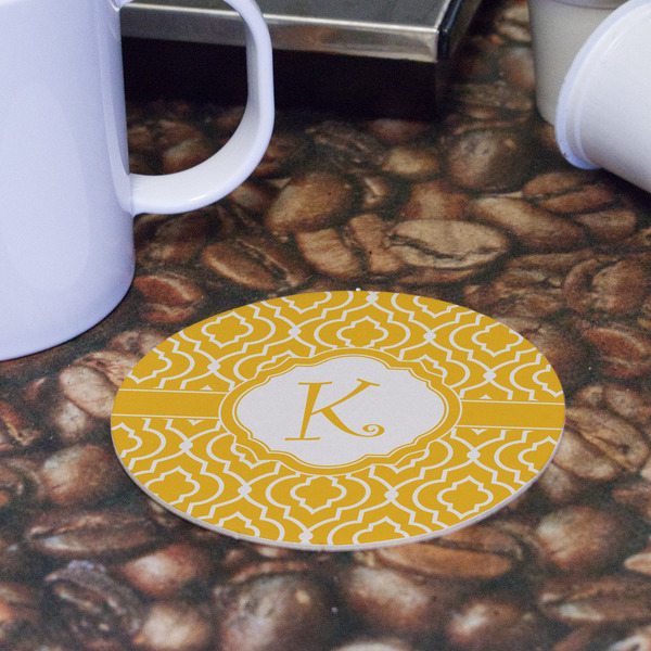 Trellis Round Paper Coaster - Front