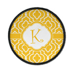 Trellis Iron On Round Patch w/ Initial