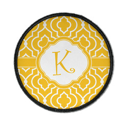 Trellis Iron On Round Patch w/ Initial