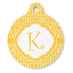 Trellis Round Pet ID Tag - Large (Personalized)