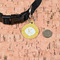 Trellis Round Pet ID Tag - Small - In Context