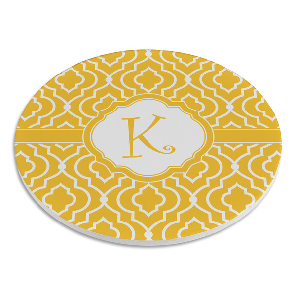 Trellis Round Stone Trivet - Angle View