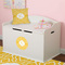 Trellis Round Wall Decal on Toy Chest