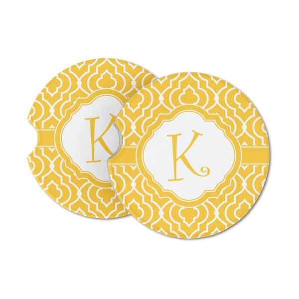 Custom Trellis Sandstone Car Coasters (Personalized)