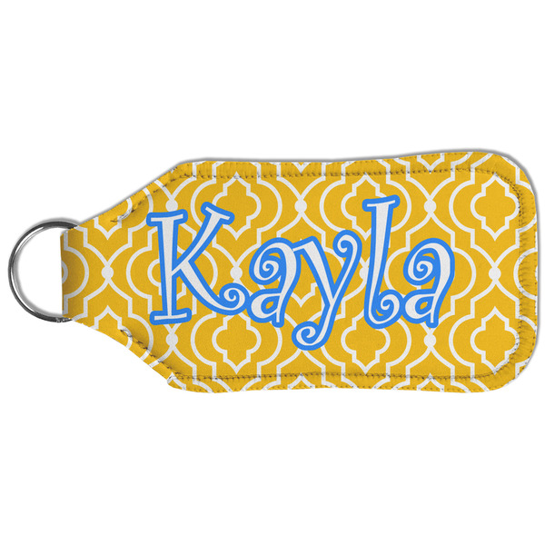 Trellis Sanitizer Holder Keychain - Large (Back)