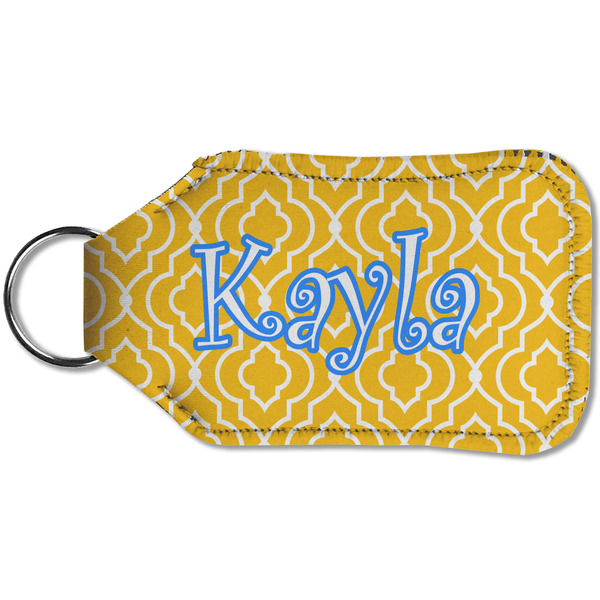 Trellis Sanitizer Holder Keychain - Small (Back)