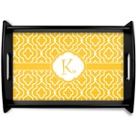 Trellis Black Wooden Tray - Small (Personalized)