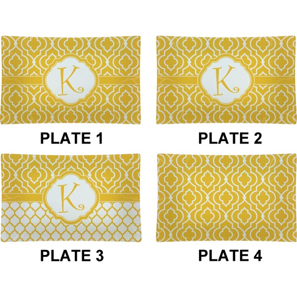 Trellis Set of Rectangular Dinner Plates (Approval)