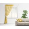 Trellis Sheer Curtain With Window and Rod - in Room Matching Pillow