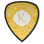 Trellis Iron on Shield Patch A w/ Initial