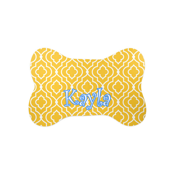 Custom Trellis Bone Shaped Dog Food Mat (Small) (Personalized)