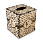 Trellis Wood Tissue Box Cover - Square (Personalized)