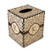 Trellis Square Tissue Box Covers - Wood - Front