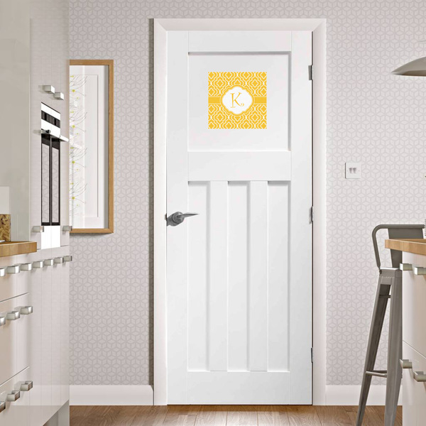 Trellis Square Wall Decal on Door
