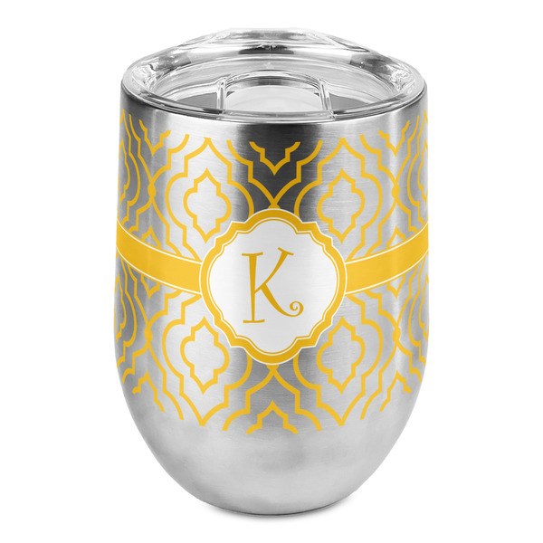 Custom Trellis Stemless Wine Tumbler - Full Print (Personalized)