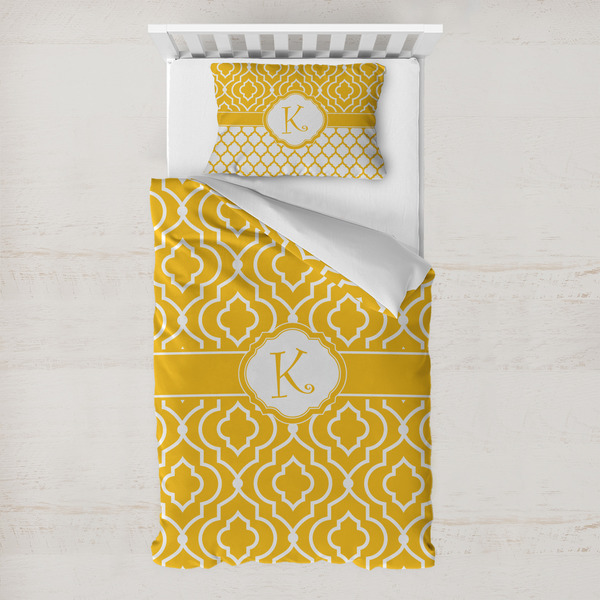 Custom Trellis Toddler Bedding w/ Initial