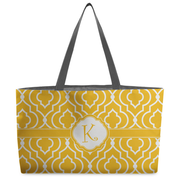 Custom Trellis Beach Totes Bag - w/ Black Handles (Personalized)