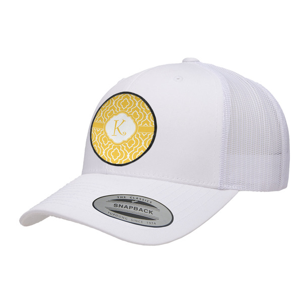 Custom Trellis Trucker Hat - White (Personalized)